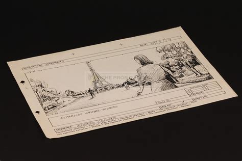 The Prop Gallery Production Used Storyboard Eiffel Tower