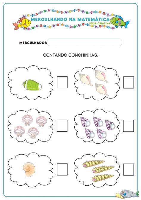 Caderno De Atividades Matem Tica Projeto No Fundo Do Mar Gr Tis Para