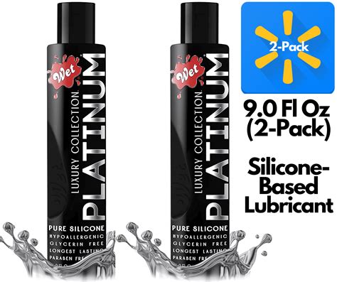 Wet Platinum Silicone Lubricant 90 Fl Oz 2 Pack Ultra Long Lasting Premium Personal Luxury