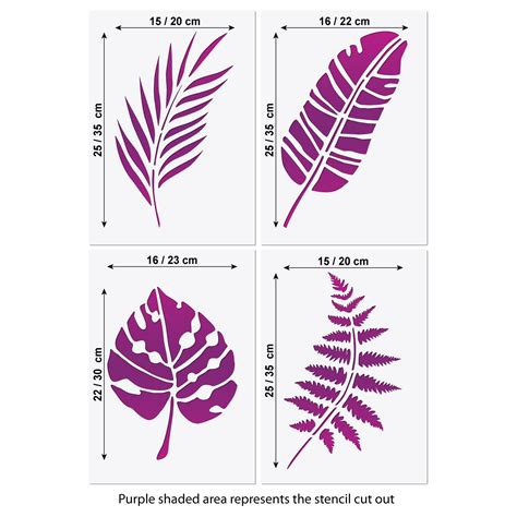 Tropical Leaves Stencil Set Craftstar