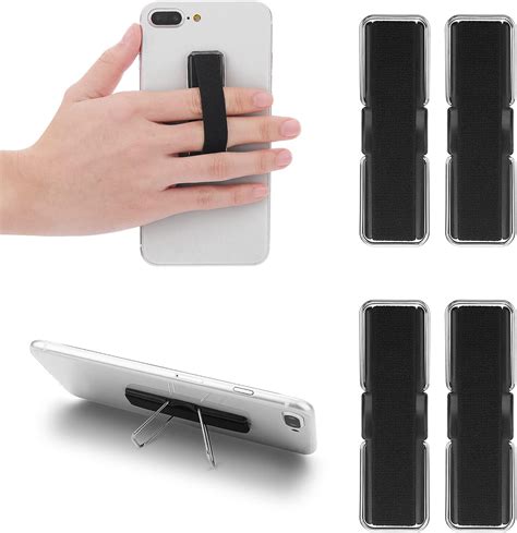 6 Pieces Finger Strap Phone Holders Phone Handle Grip Cell Phone Stand With