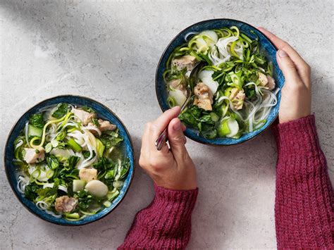 Easy Chicken Soup With Bok Choy And Rice Noodles Savory