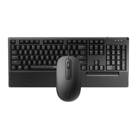 Rapoo Wired Combo Keyboard And Mouse With MultiMedia Keys Black NX2000