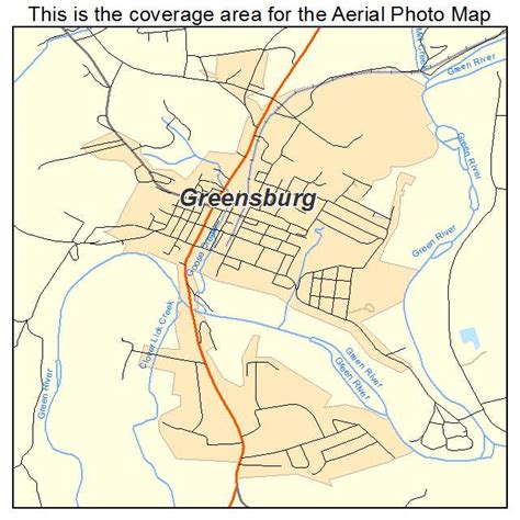 Aerial Photography Map Of Greensburg Ky Kentucky