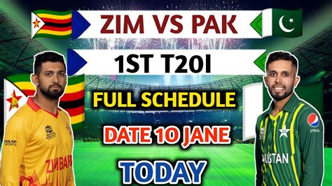 Pakistan Vs Zimbabwe St T Live Pak Vs Zim Match Time Table