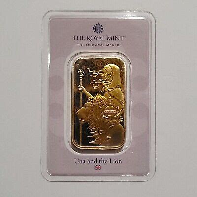 Oz Royal Mint Una And The Lion Great Engravers Fine Gold Bar