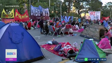 Unidad Piquetera Acampa En Plaza Independencia V Deo Dailymotion