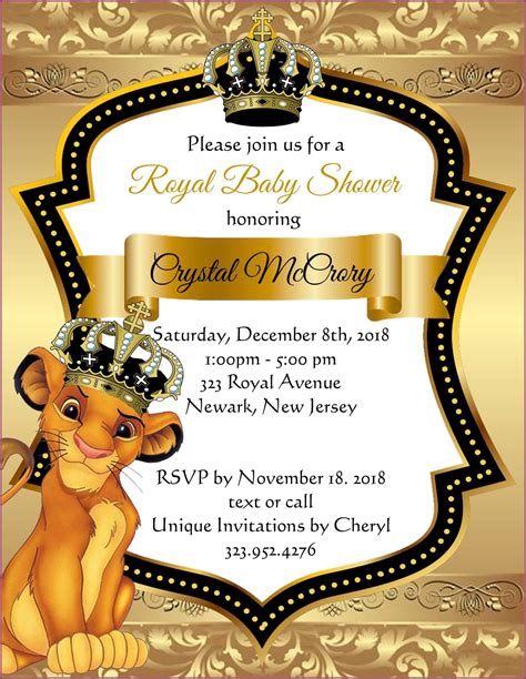 Printable Blank Lion King Invitations Invitations Resume Examples