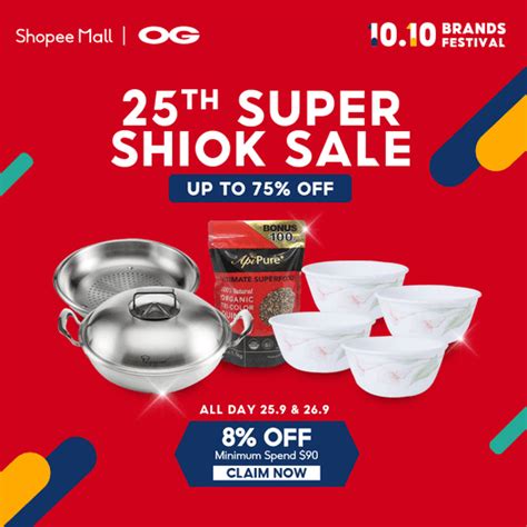 25 Sep 2021 Onward OG Shopee 25th Super Shiok Sale SG