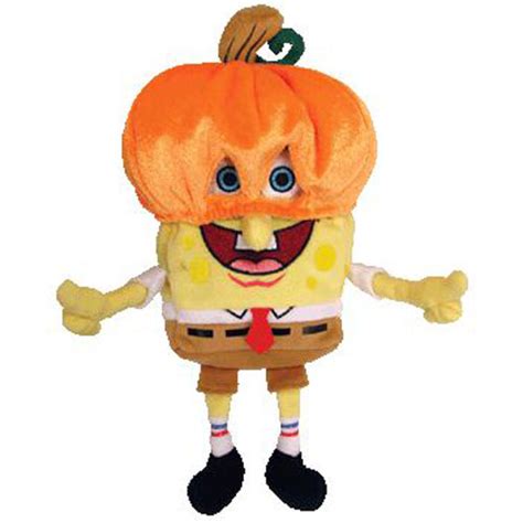 TY Beanie Baby SPONGEBOB SQUAREPANTS PUMPKINMASK 9 Inch