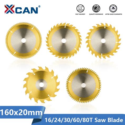 XCAN TCT Cutting Dics 160mm Circular Saw Blade For Wood Plastic Acrylic