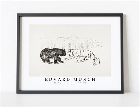 Edvard Munch Art Print Edvard Munch The Tiger And The Bear Etsy