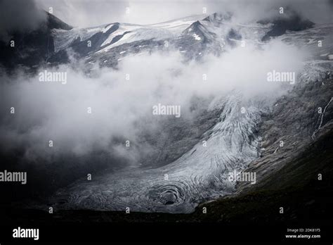 Aerial View Of Glacier Mountains Stock Photo - Alamy