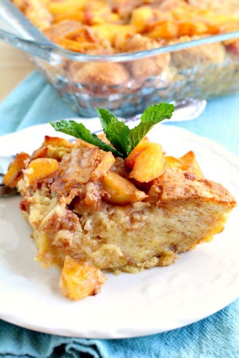 Easy Peach Cobbler Bread Pudding