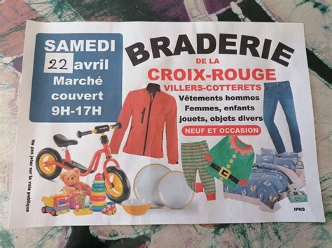 Carnets de notes Villers Cotterêts Braderie de la croix rouge samedi