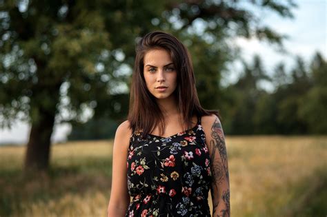 Download Tattoo Depth Of Field Brunette Model Woman Marlen Valderrama