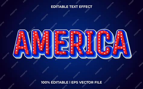 Premium Vector | America text effect modern alphabet fonts trendy ...