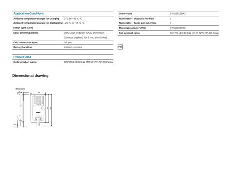 Philips Sunstay Brp V K Ip Dimmable Led Solar Road Light