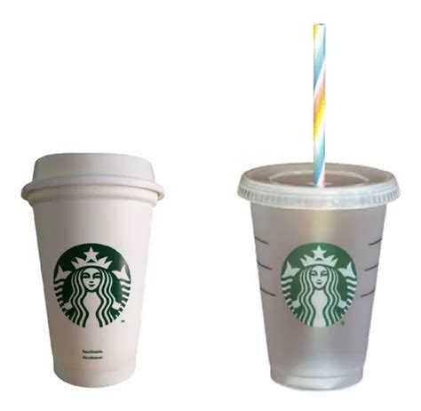 Par De Copos Starbucks Reutilizável Plástico 355 Ml E 473 Ml MercadoLivre