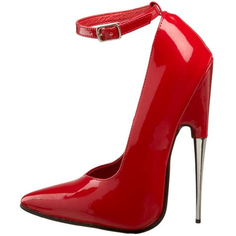 Vermelho Verniz 15 Cm SCREAM 12 Fetish Scarpin Salto Alto