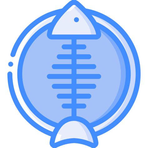 Icono De Espinas De Pescado Basic Miscellany Blue