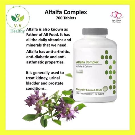 Shaklee Alfalfa Complex 700 Tablets Alfalfa And Calcium Lazada