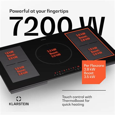 Klarstein Delicatessa Hybrid Prime Induction Hob Zones Hybrid