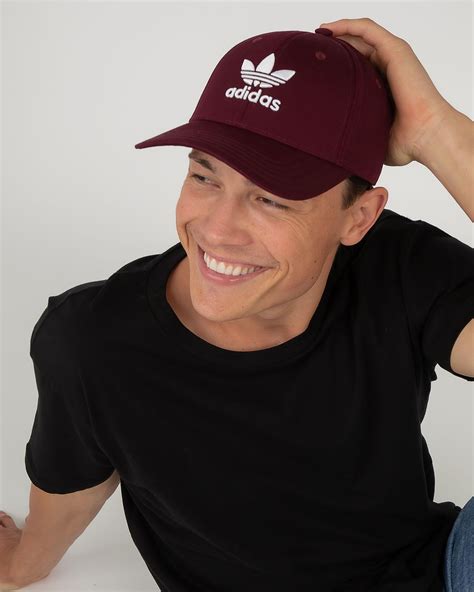 Shop Adidas Baseball Classic Trefoil Cap In Maroon White Fast