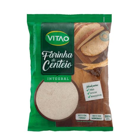 Farinha de Centeio Integral VITAO 500g Mercearia Cereais Farináceos