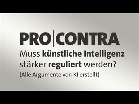 Diskussion Um K Nstliche Intelligenz Ein Pro Und Contra Erstellt Von