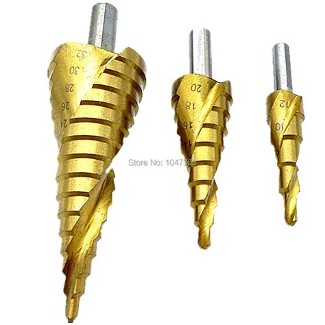 Pieces Large Hss Step Titanium Cone Drill Hole Cutter Cut Bit Set