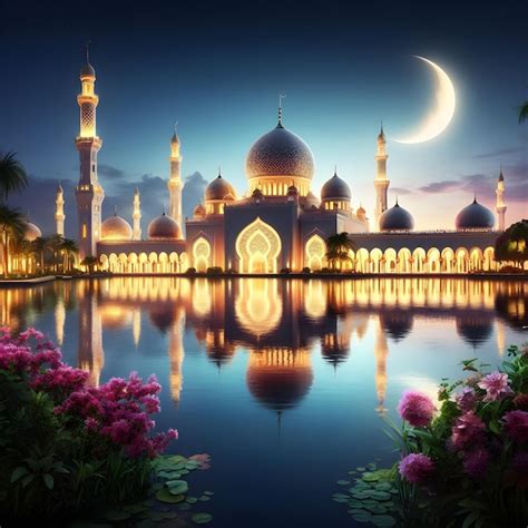 Premium AI Image | Islamic Mosque Architecture