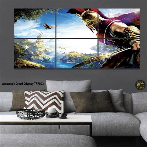 Quadro Decorativo Gamer Assassins Creed Odyssey 1 28x61cm Elo7