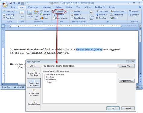 How To Create The Hyperlink From Citation To Reference Endnote Styles Filters And