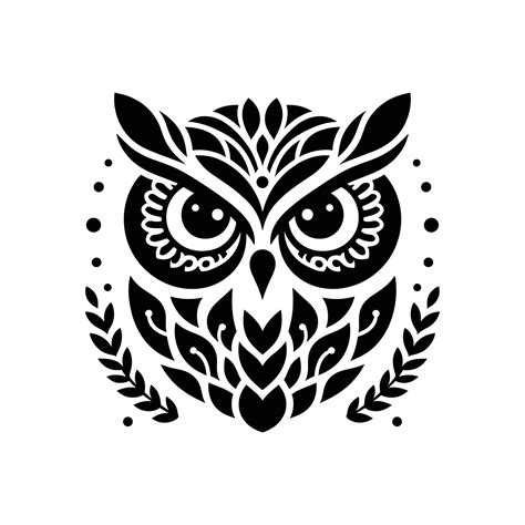 Owl Mascot Logo Silhouetted Face In Vector Illustration 36513650 Vector