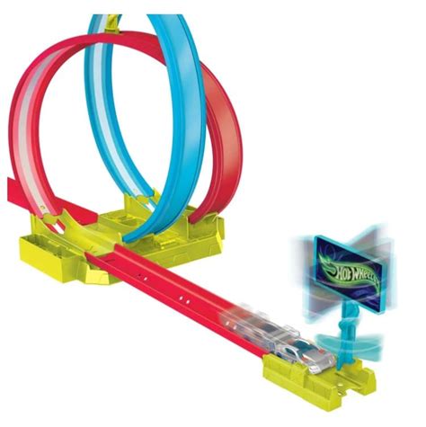 Hot Wheels Neon Speeders Laser Stunt Slamway Trackset