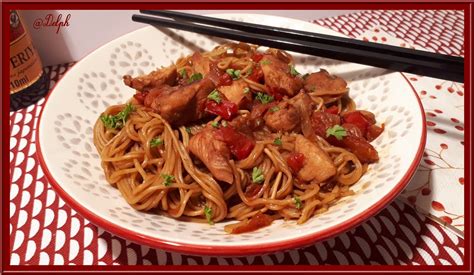 Nouilles Chinoises Au Poulet Avec Le Cook O Oh La Gourmande