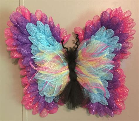 Mesh Butterfly Burlap Wreath Diy Butterfly Wreath Diy Deco Mesh