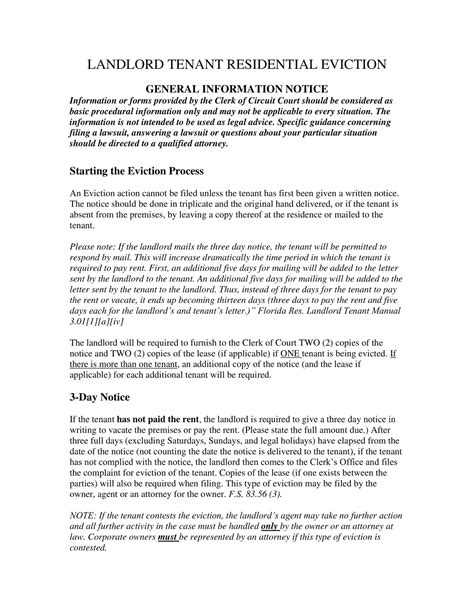 Free And Printable Eviction Notice Templates [PDF, Word] / 30 Day