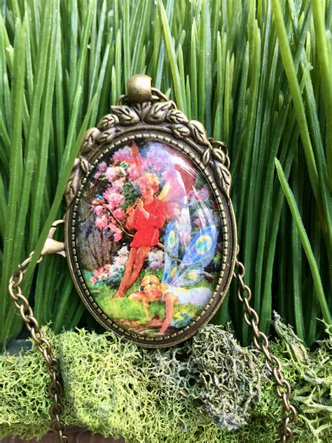 FAIRY NECKLACE, Red Fairy Necklace, Red Fairy, Whimsical Fairy Pendant