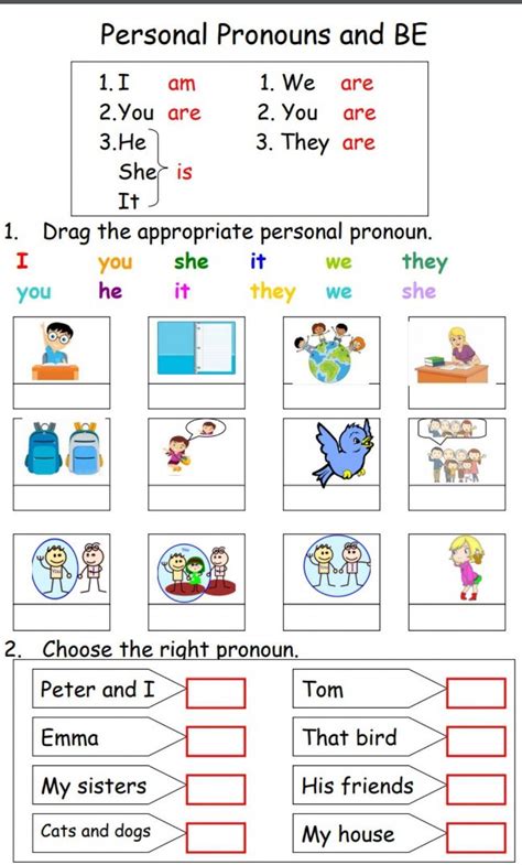 Personal Pronouns Worksheet Digital Worksheets Library