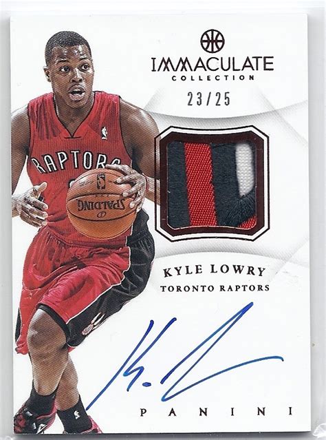 Panini Immaculate Collection Kyle Lowry Auto Patch Red