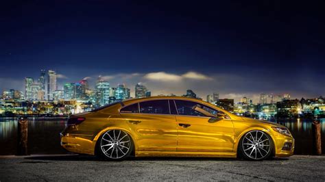 Gold Volkswagen Passat CC Car Tuning