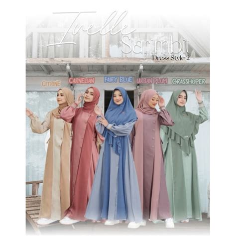 Jual Sarimbit Ivelle By Fauz Hijab Dress Mom Style Shopee Indonesia