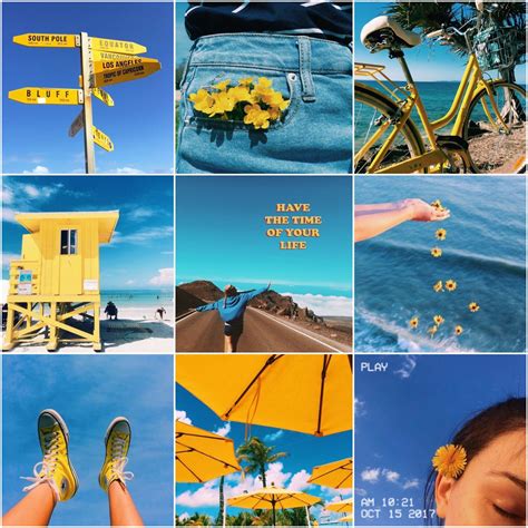 Blue And Yellow Mood Board Yellow Fashion Fashion Mood Board Fall