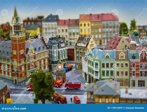 Model of a toy city editorial stock image. Image of miniature - 119012899