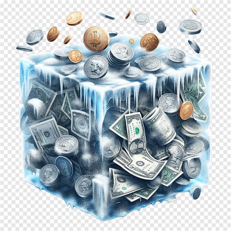 Money Frozen Ice Currency Business Wealth Finance Cash Savings