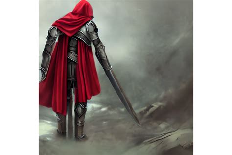 Red Cloaked Fighter Graphic By L M Dunn · Creative Fabrica