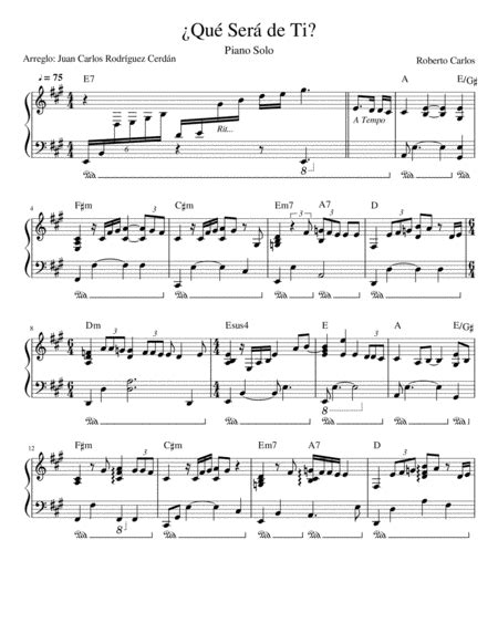 Que Sera De Ti Piano Solo Digital Sheet Music Sheet Music Plus