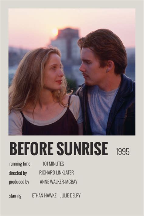 before sunrise polaroid poster | Movie posters minimalist, Before ...